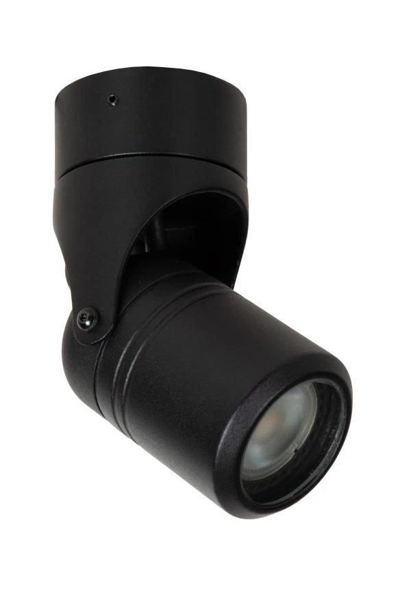 Lucide NIORT - Wandspot Buiten - 1xGU10 - IP44 - Zwart - uit